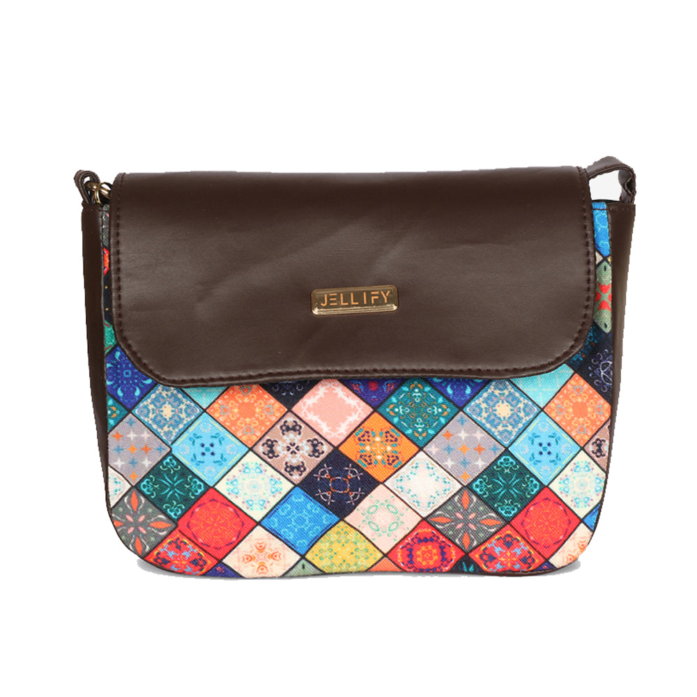 Multi Mandala Print Sling Bag