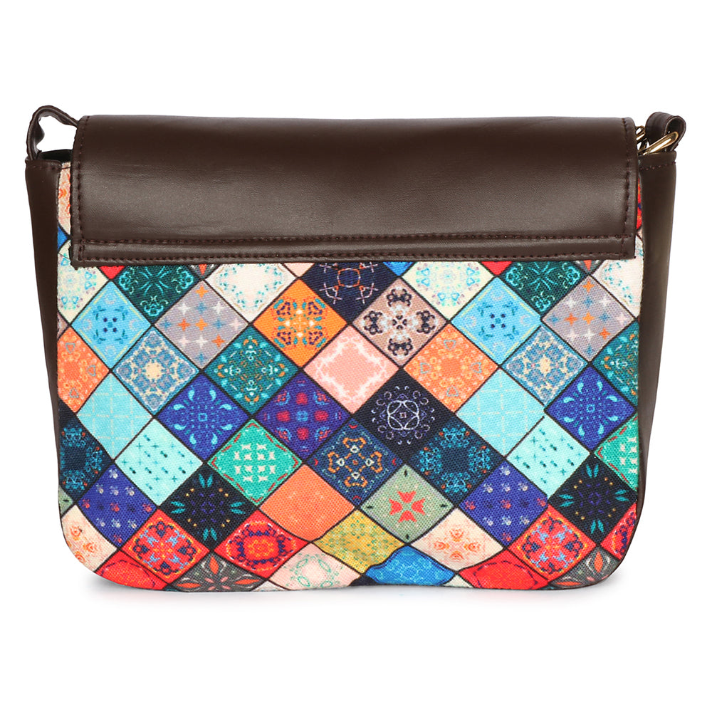 Multi Mandala Print Sling Bag