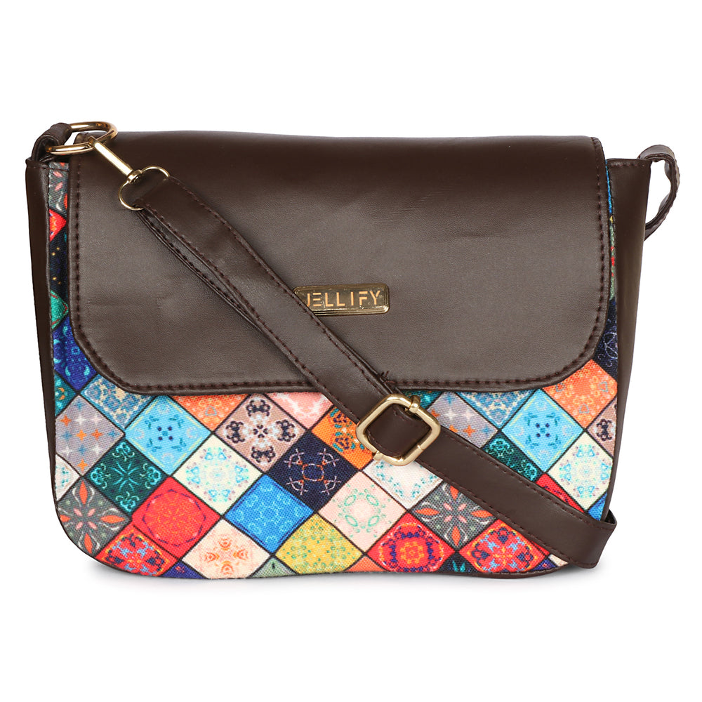 Multi Mandala Print Sling Bag