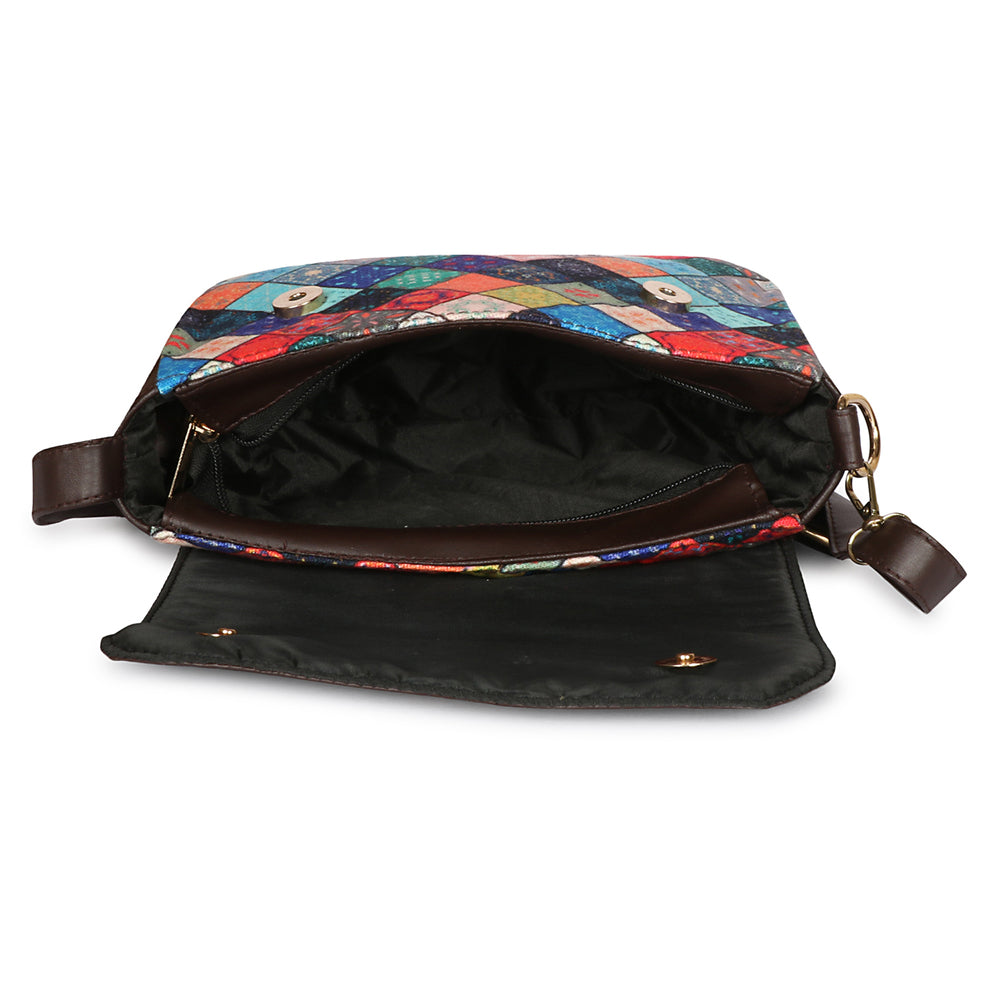 Multi Mandala Print Sling Bag