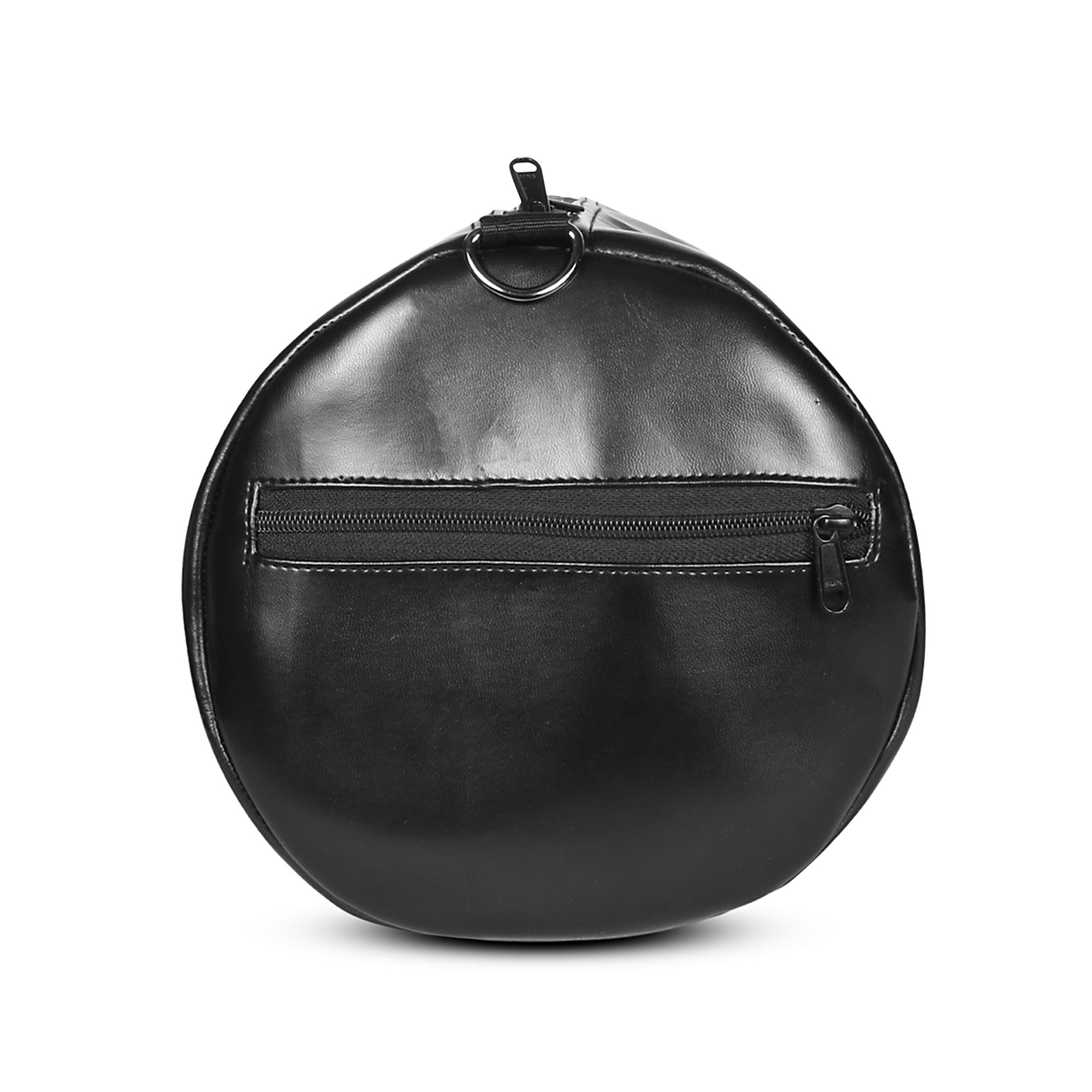 Black Leather Gym Bag for Men & Women