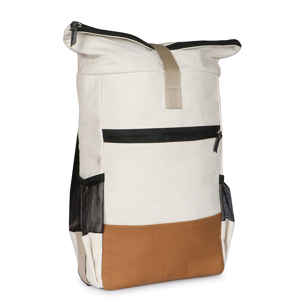 Canvas Roll top Backpack for Daily use and Travelling, Anti Theft Pocket and Expandable Size