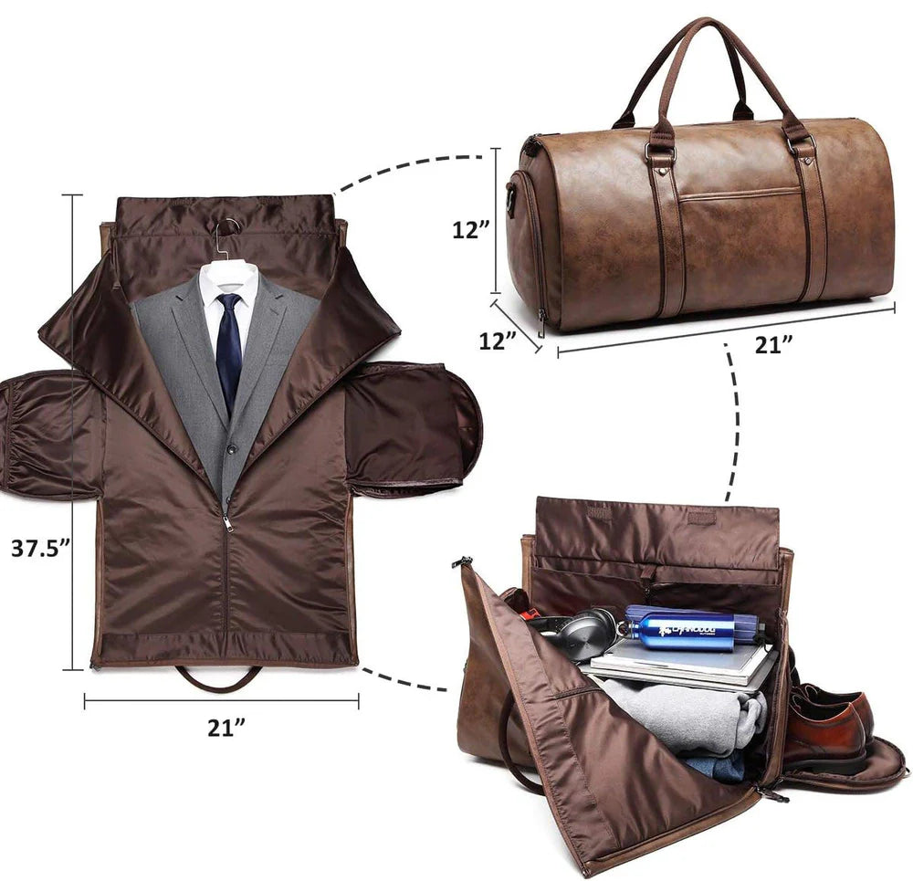 Brown Convertible Duffel Bag