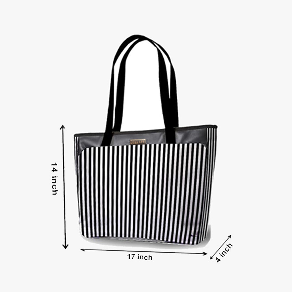 Large Lining Patten Fatty Tote Bag