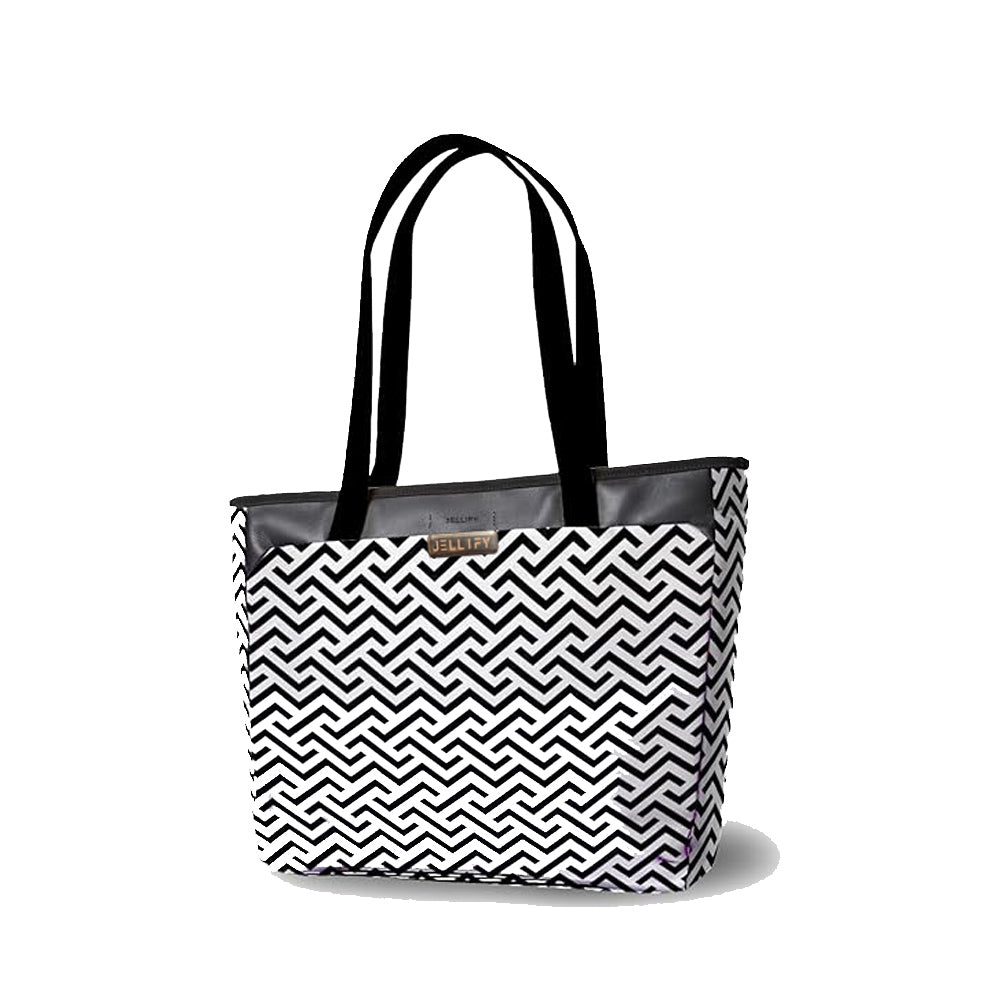 Large Zig Zag Pattern Fatty Tote Bag