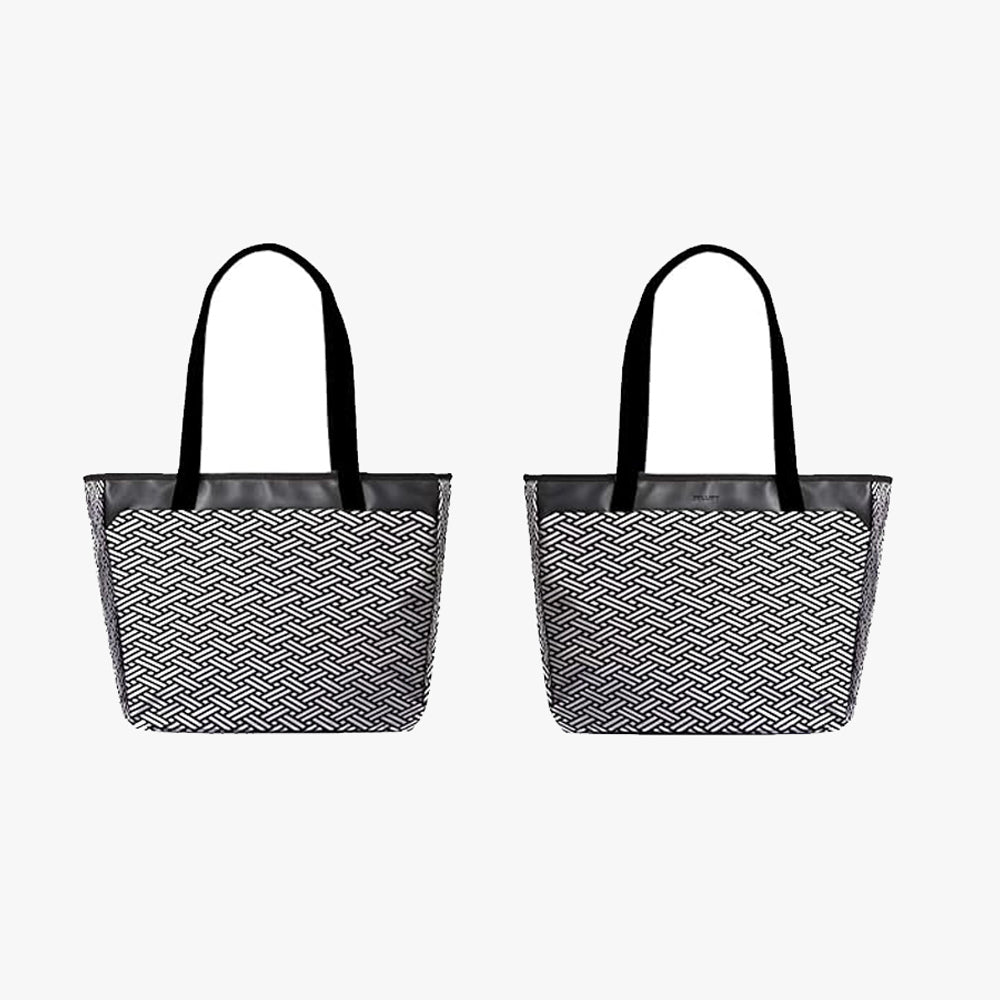 Large Cross Patten Fatty Tote Bag with Dedicated Laptop Compartment