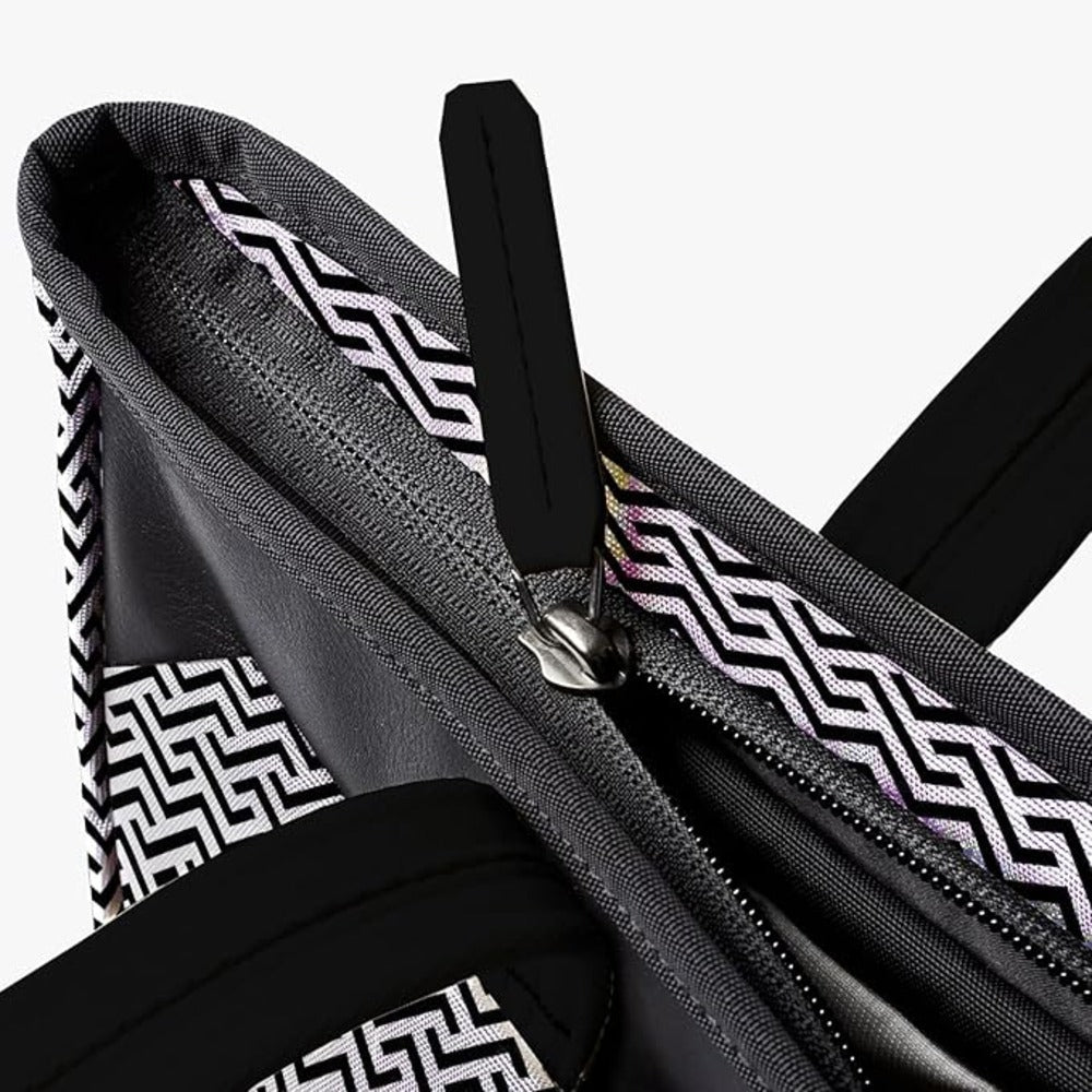 Large Zig Zag Pattern Fatty Tote Bag